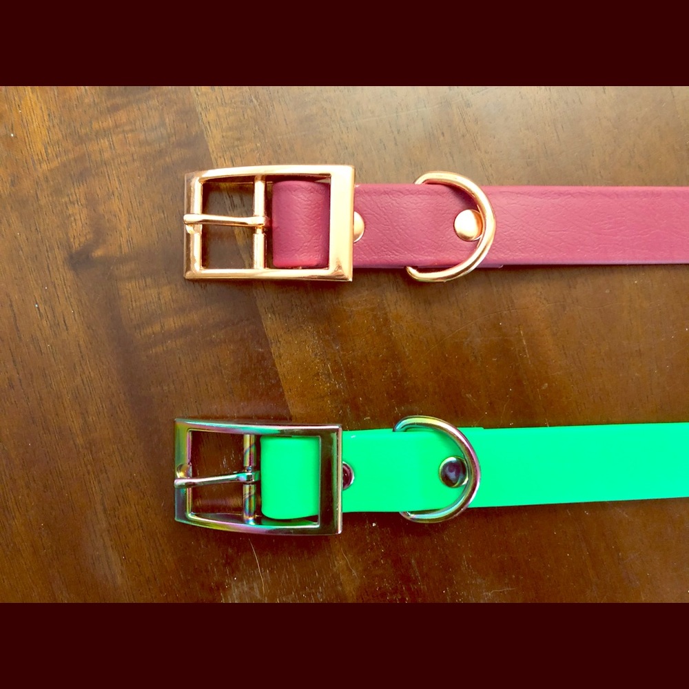 Two Biothane Dog Collars